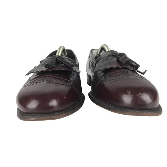 Johnston & Murphy Mens Brown‎ Leather Tassel Wingtip Slip On Loafer US 8.5 M - Picture 3 of 9